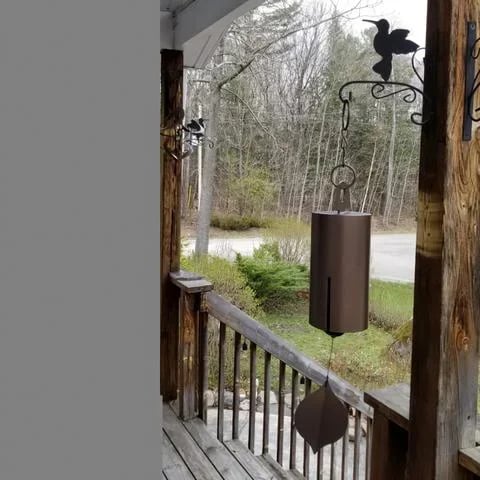 Wind bell playing in the breeze