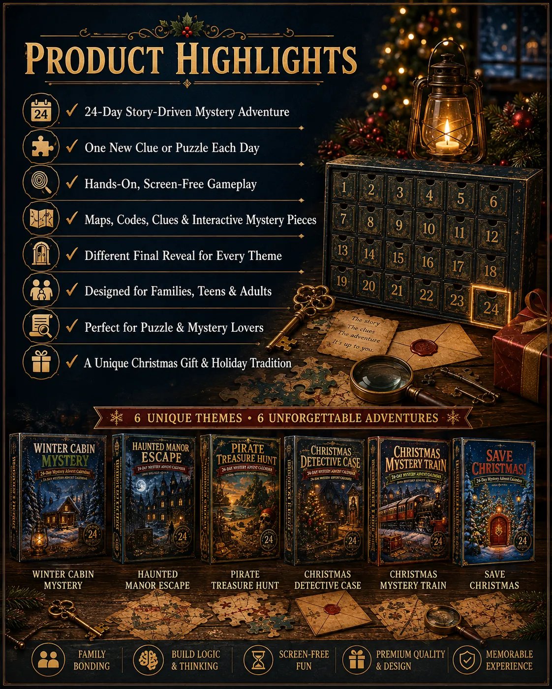 Product highlights for the 24-day mystery countdown