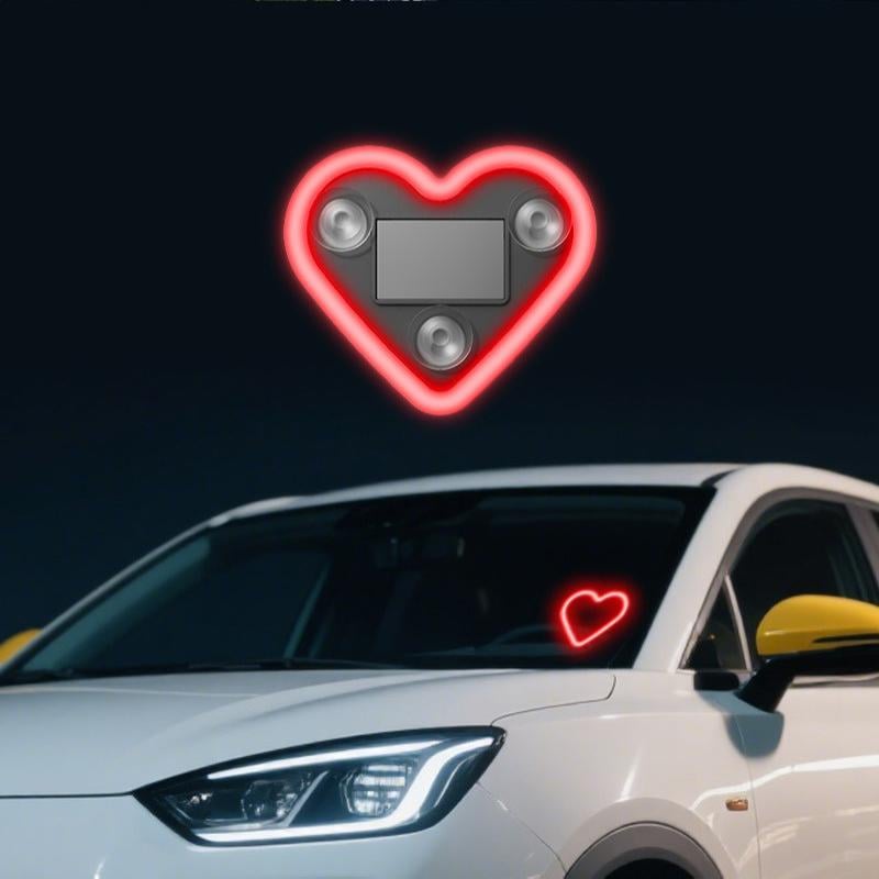 solar heart LED light