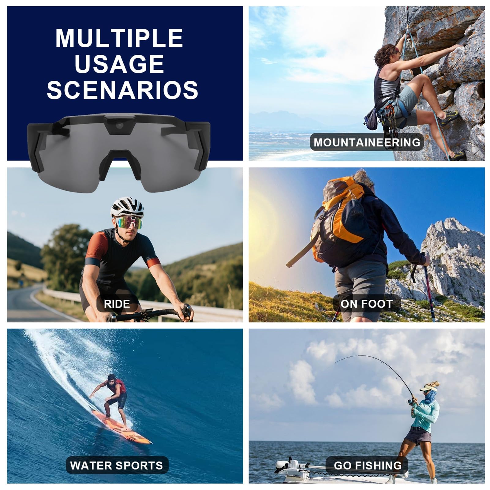 Smart stabilization camera glasses