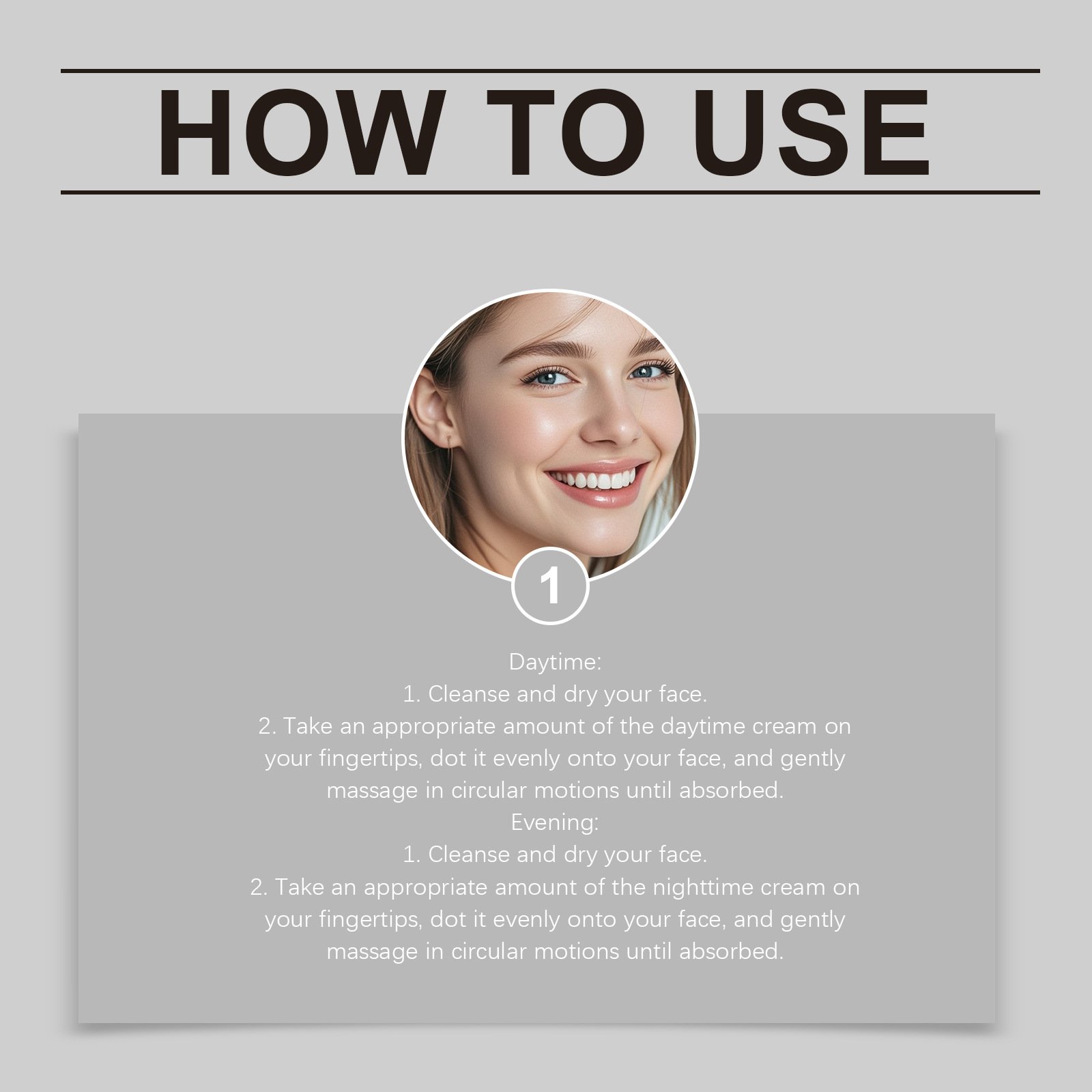 Clear radiant skin after daily skincare routine