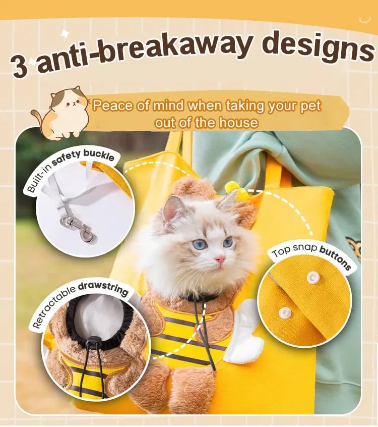 Three safety features pet carrier