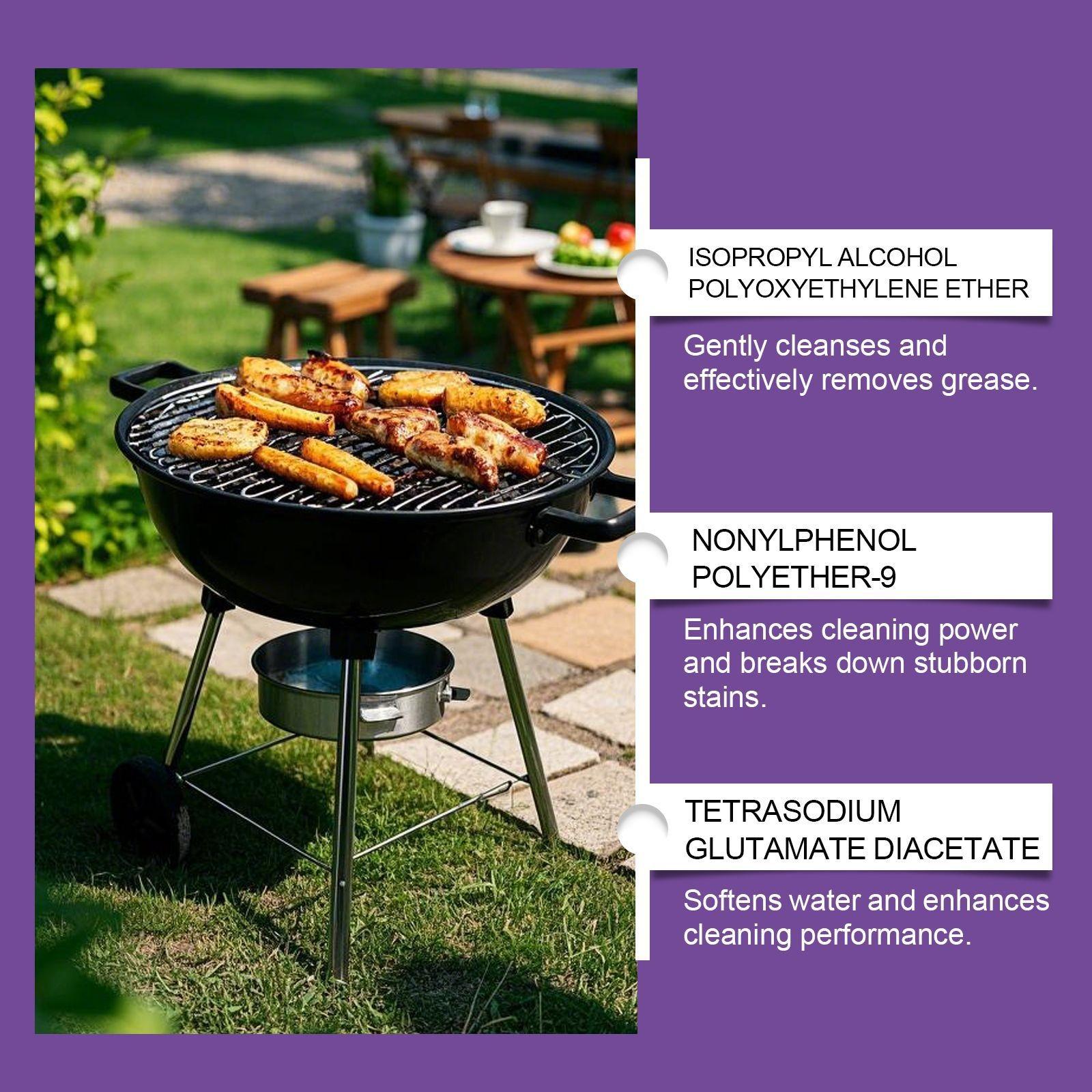 120ML BBQ Non-toxic, Heavy Duty, No Residue Grill Cleaner Degreaser Spray, All-Purpose Smoky Stain & Grease Remover, Fast-Acting Deep Cleaning Formula 120ML BBQ Non-toxic, Heavy Duty, No Residue Grill Cleaner Degreaser Spray, All-Purpose Smoky Stain & Grease Remover, Fast-Acting Deep Cleaning Formula