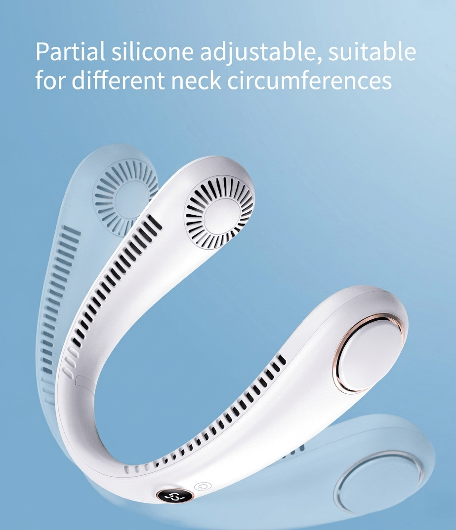 Neck fan for outdoor running camping gym and work