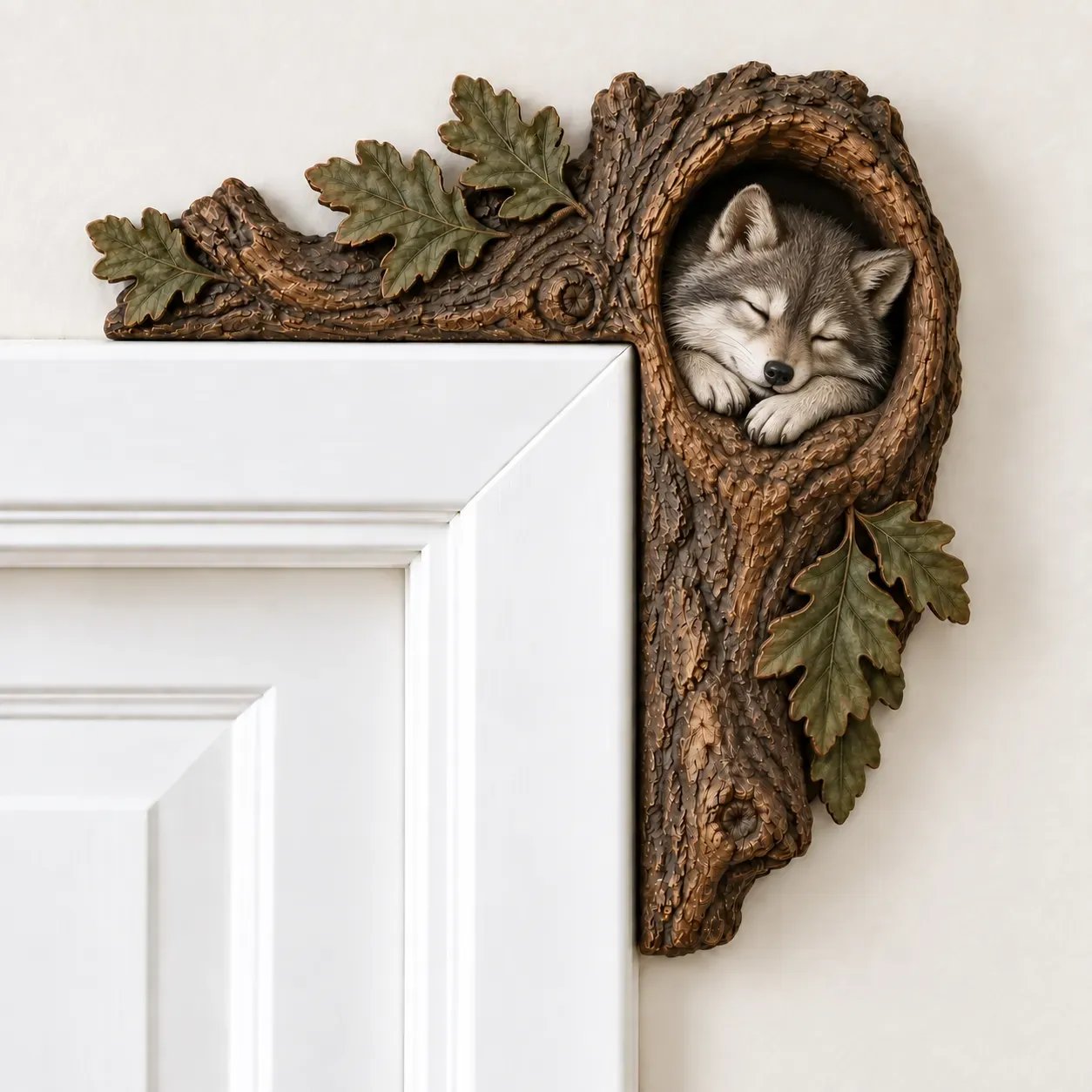 Woodland animal door corner decor