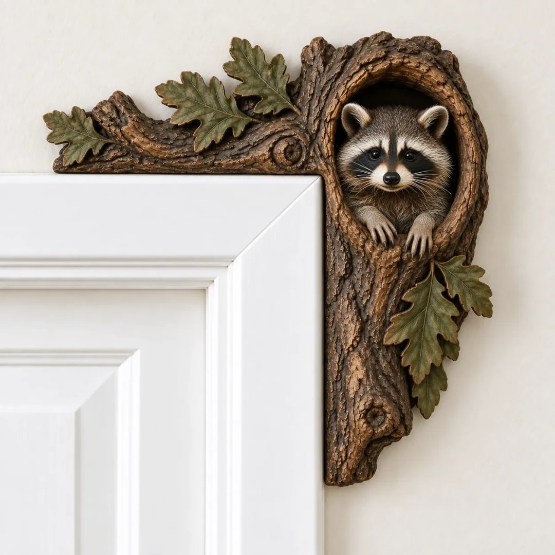 Door corner woodland animal display