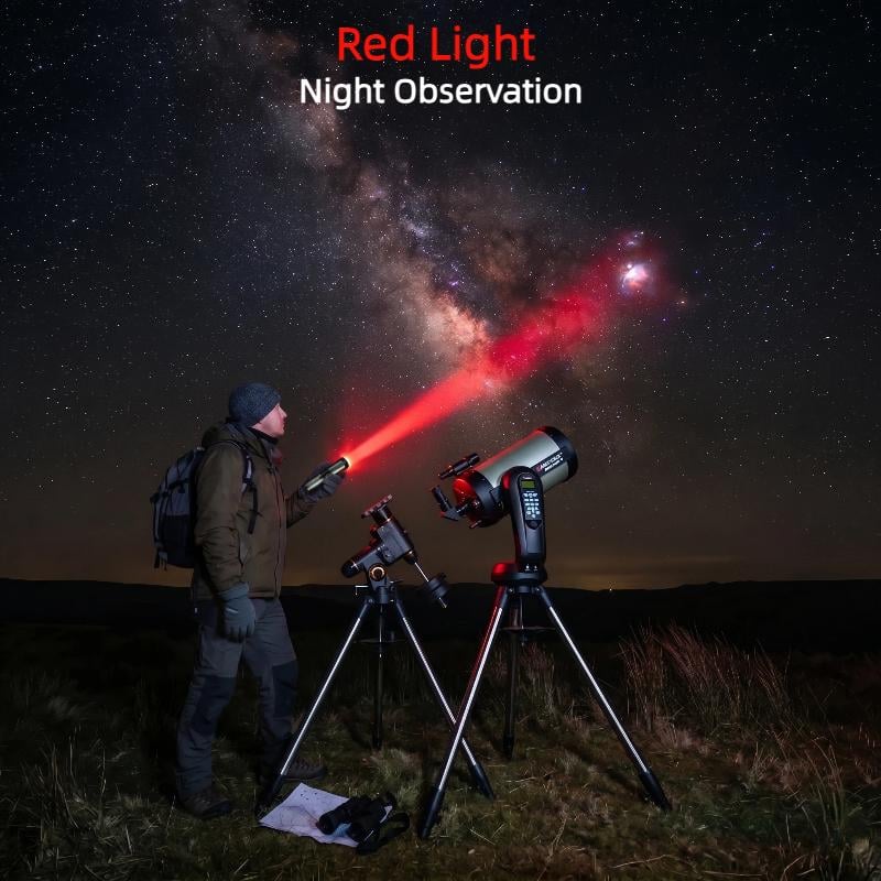 SUOMAX 5-in-1 Strong Flashlight, 1800LM Super Bright LED Light, UV/RED/YELLOW/BLUE/WIGHT BEAM, Five color flashlight, USB-C Rechargeable Pocket Torch Light, Magnetic lamp, IPX4 Waterproof, For night work, Camping, Outdoor tacticle light