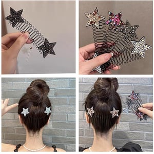 Star Rhinestone Hair Comb - Packaging