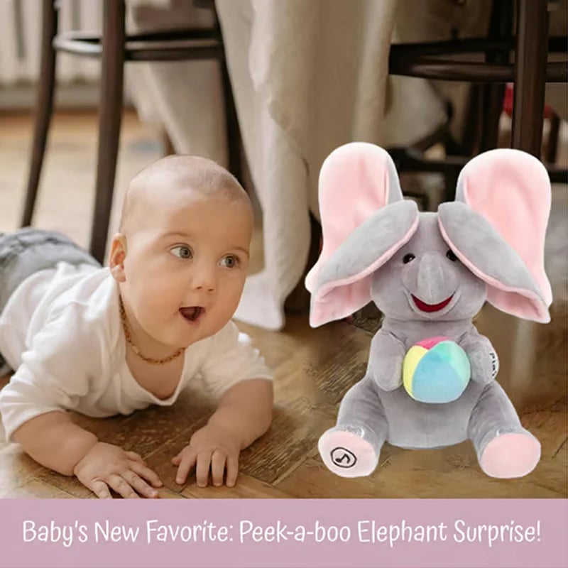 Peek-a-boo elephant plush as a child gift