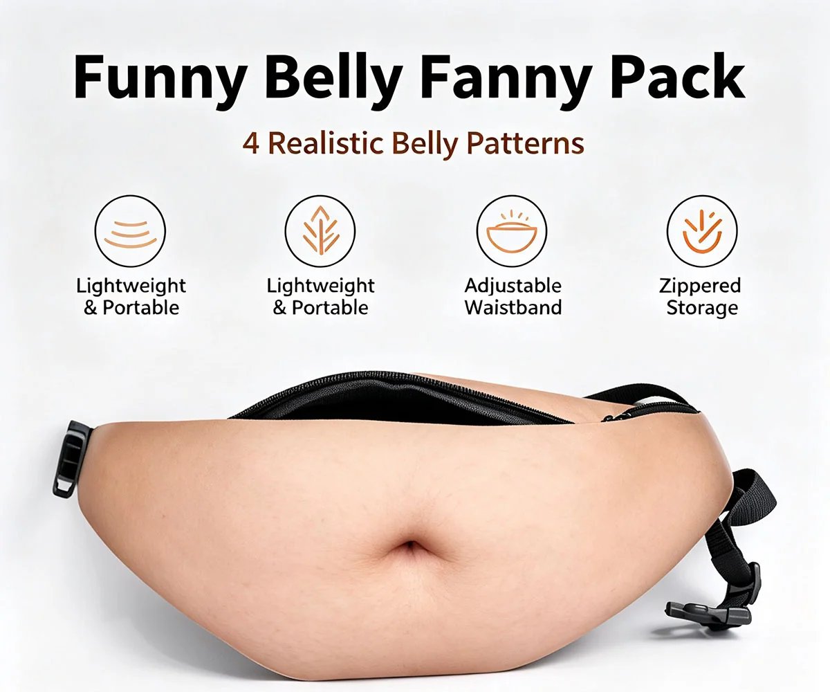 Funny Belly Fanny Pack novelty waist bag