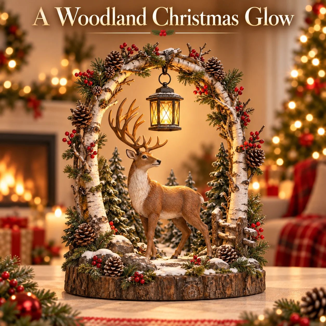 🦌 Christmas Special – Woodland Reindeer Light-Up Lantern display idea