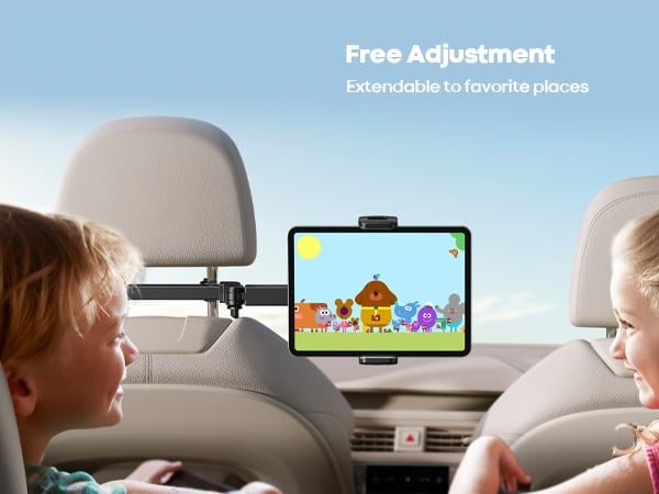 Lamicall Car Headrest Tablet & Phone Mount - 3-in-1 Adjustable Extension Arm Back Seat Holder, Fits 4.7-11" Tablets (iPad, Galaxy, Fire HD), Road Trip Essential for Kids - Black, Car Phone Mount Lamicall Car Headrest Tablet & Phone Mount - 3-in-1 Adjustable Extension Arm Back Seat Holder, Fits 4.7-11" Tablets (iPad, Galaxy, Fire HD), Road Trip Essential for Kids - Black, Car Phone Mount