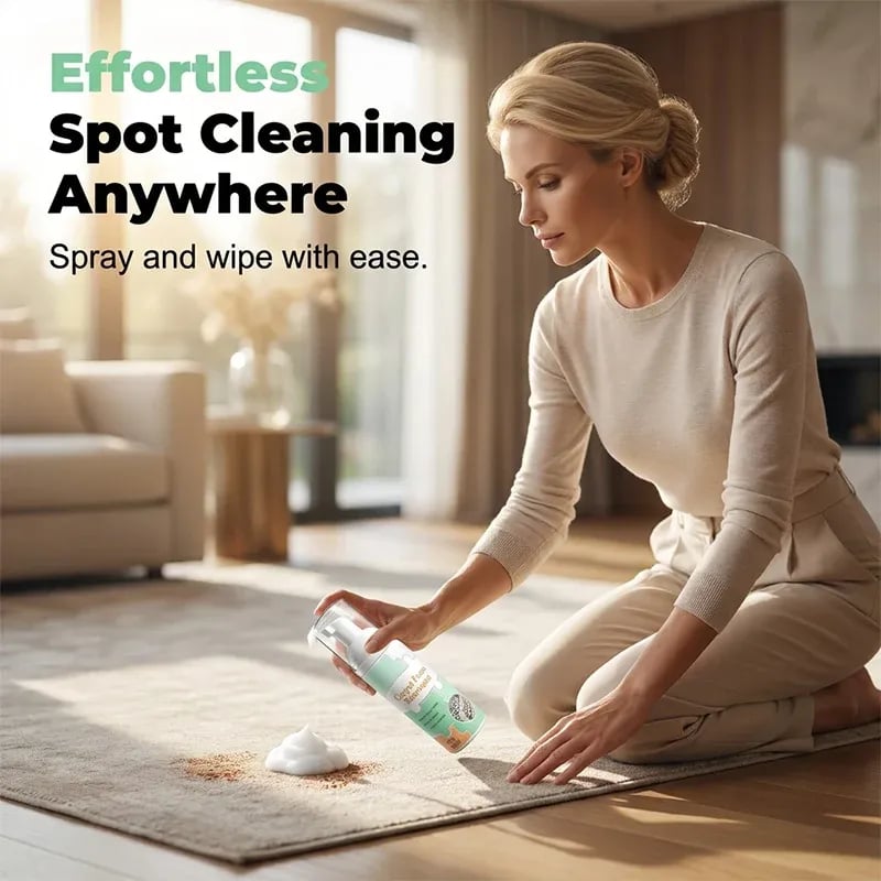 Effortless spot cleaning anywhere on rugs and upholstery