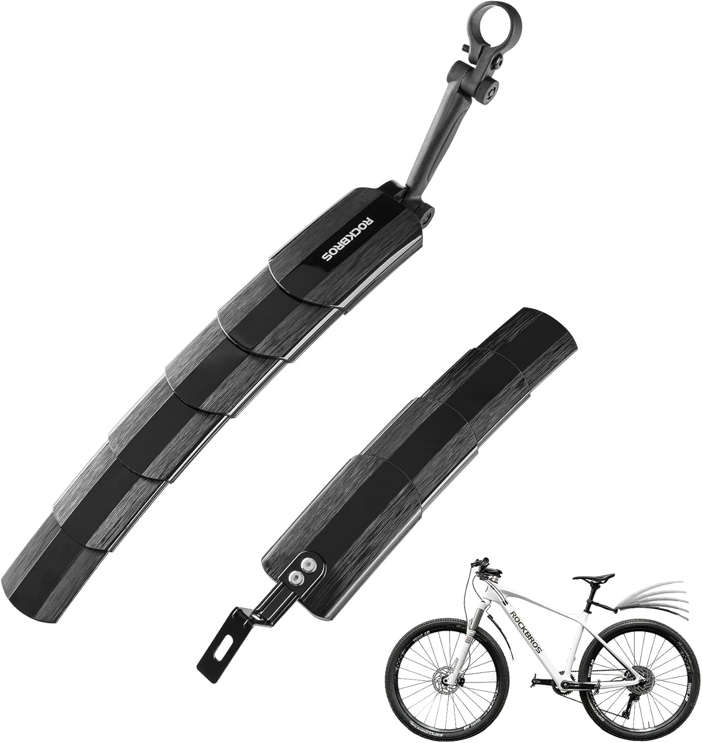 🚲 ROCKBROS Retractable Bike Mudguards - Adjustable Fender Set for MTB & Road Bikes - Instant Mud & Splash Protection