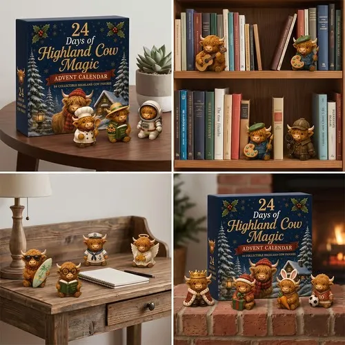 Highland Cow Advent Calendar Christmas gift