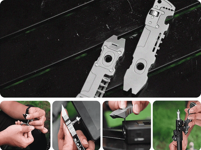 CNC machined titanium multi-tool