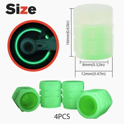 Fluorescent valve cap dimensions and product details