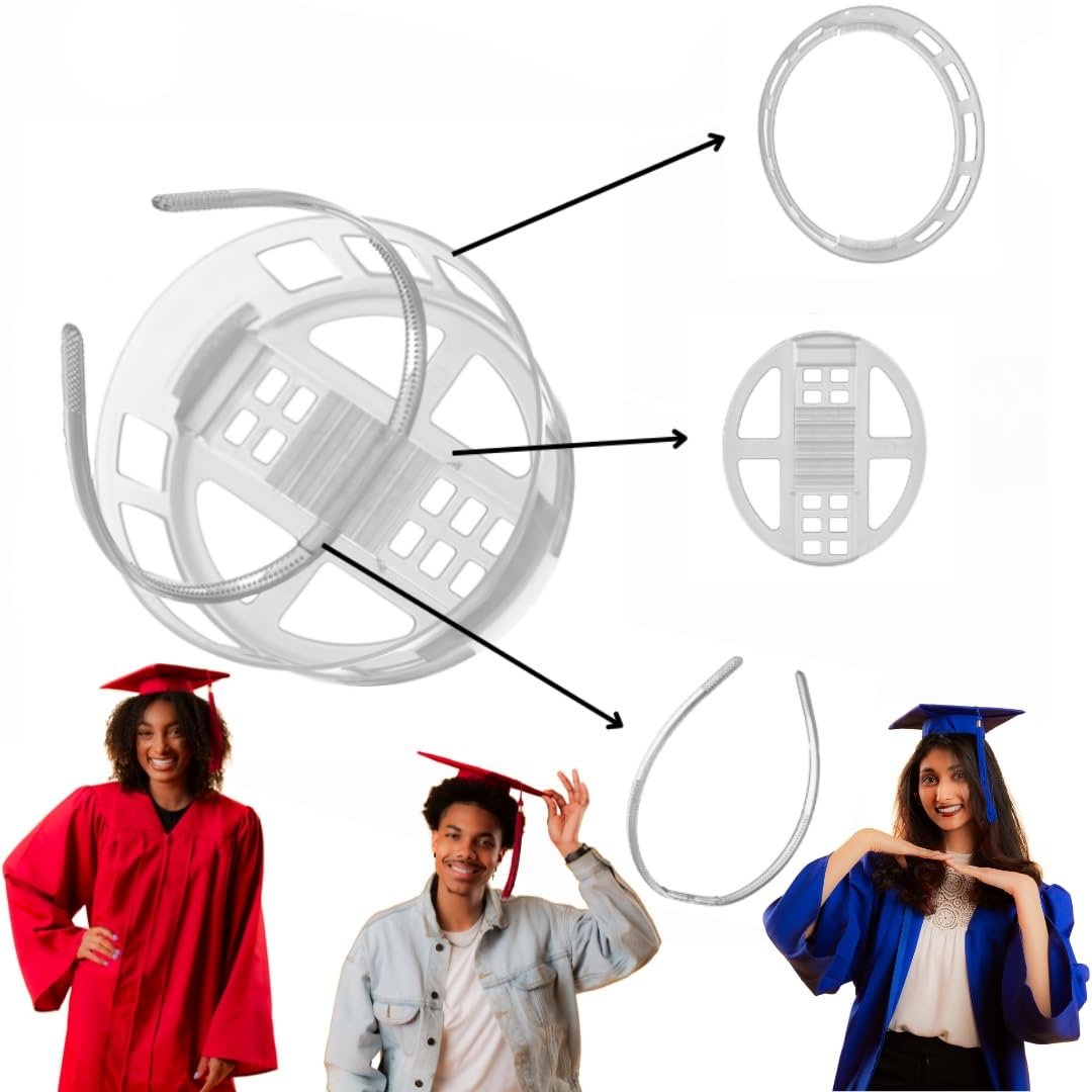 🎓 Stirnband mit unsichtbarer 3D-Stütze für den Doktorhut 🎓