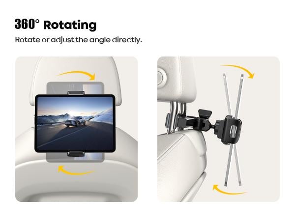 Lamicall Car Headrest Tablet & Phone Mount - 3-in-1 Adjustable Extension Arm Back Seat Holder, Fits 4.7-11" Tablets (iPad, Galaxy, Fire HD), Road Trip Essential for Kids - Black, Car Phone Mount Lamicall Car Headrest Tablet & Phone Mount - 3-in-1 Adjustable Extension Arm Back Seat Holder, Fits 4.7-11" Tablets (iPad, Galaxy, Fire HD), Road Trip Essential for Kids - Black, Car Phone Mount
