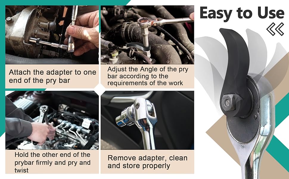 Pry Bar Wrench Adaptor Head 4