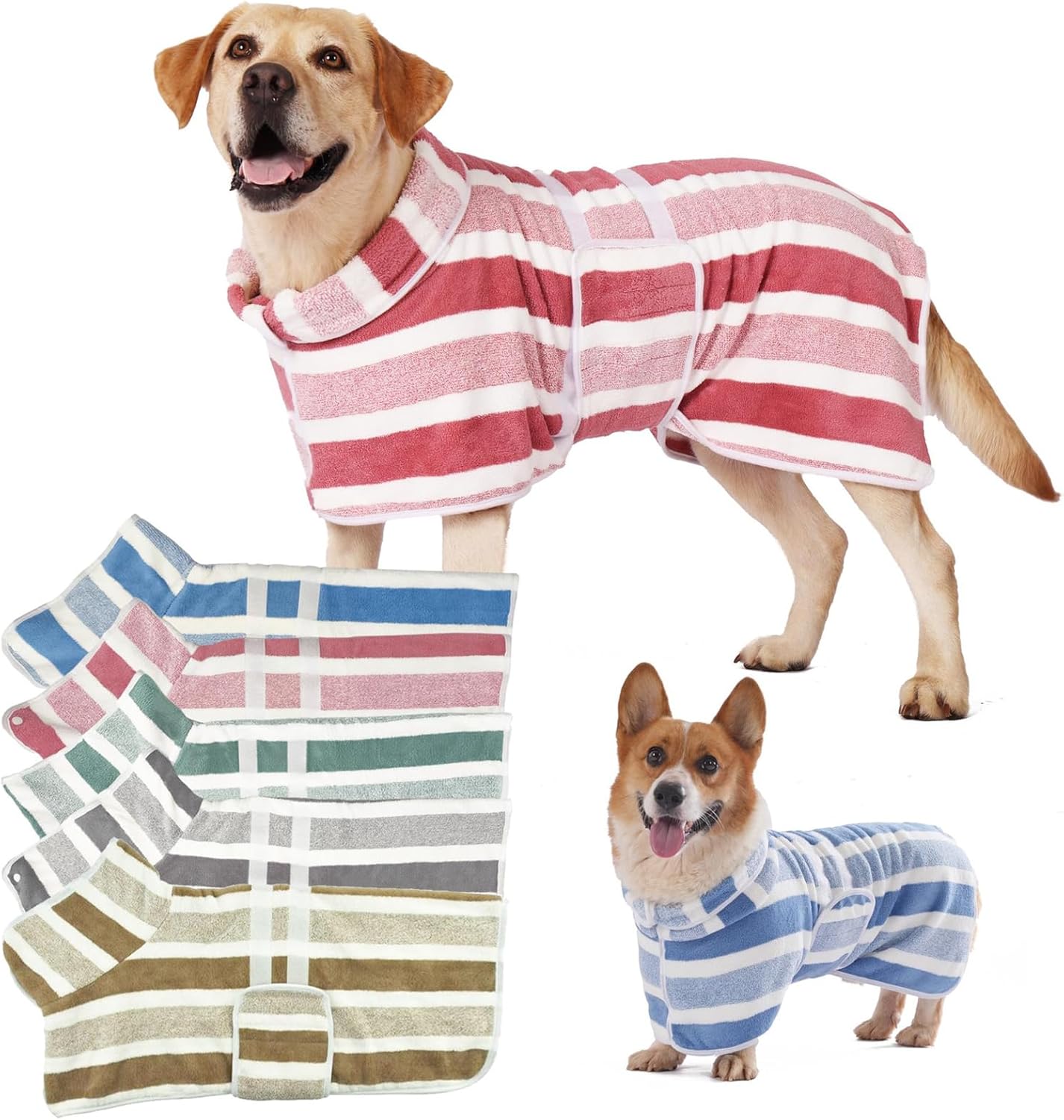 🐶 Quick-Dry Dog Drying Robe – Ultra-Soft, Absorbent & Adjustable