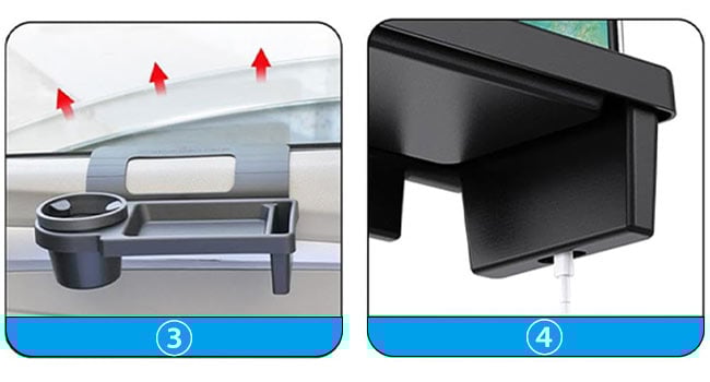 cup holder for window front passenger car window multifunctional storage tray car door window tray