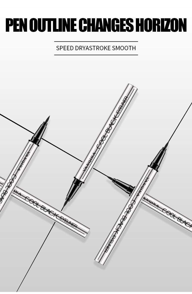 【YANQINA】Long-lasting eyeliner -lightweight, waterproof,vegan,cruelty-free,24-hour smooth application,ultra- creamy and silky smooth texture.