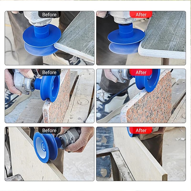 Concave edge grinding wheel for stone