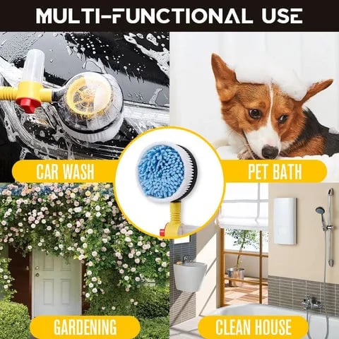 Dual layer microfiber and bristle car wash head