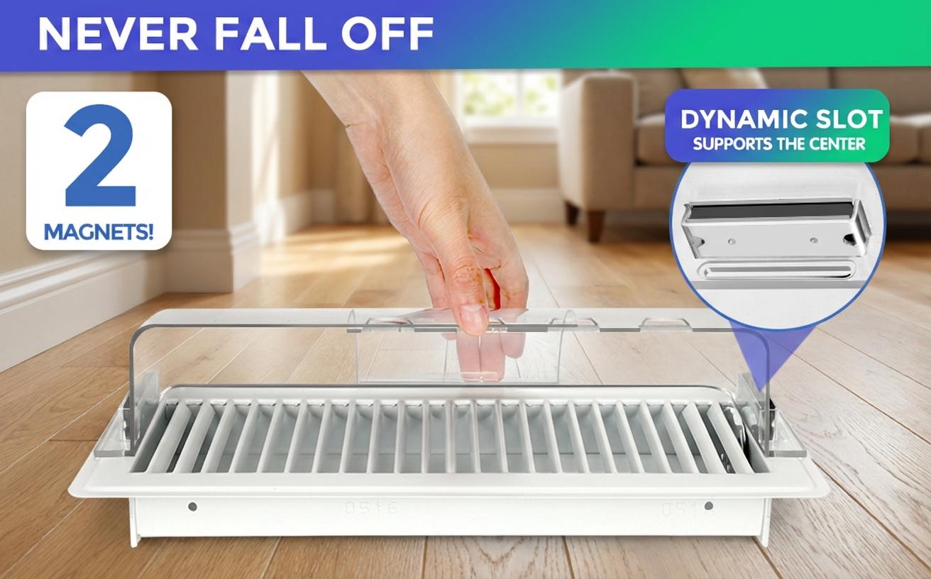 2 Pack Air & Heat Deflector for Vents – fits sidewalls & ceiling registers, adjusts 8.5"-15", redirects airflow exactly where you need it.tool-free installation,saves energy while keeping you comfortable,no more direct cold/hot air blasts outdoorfun 2 Pack Air & Heat Deflector for Vents – fits sidewalls & ceiling registers, adjusts 8.5"-15", redirects airflow exactly where you need it.tool-free installation,saves energy while keeping you comfortable,no more direct cold/hot air blasts outdoorfun