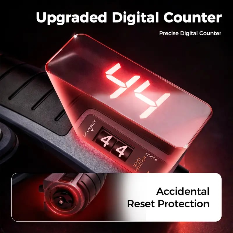 Digital LED counter with reset protection