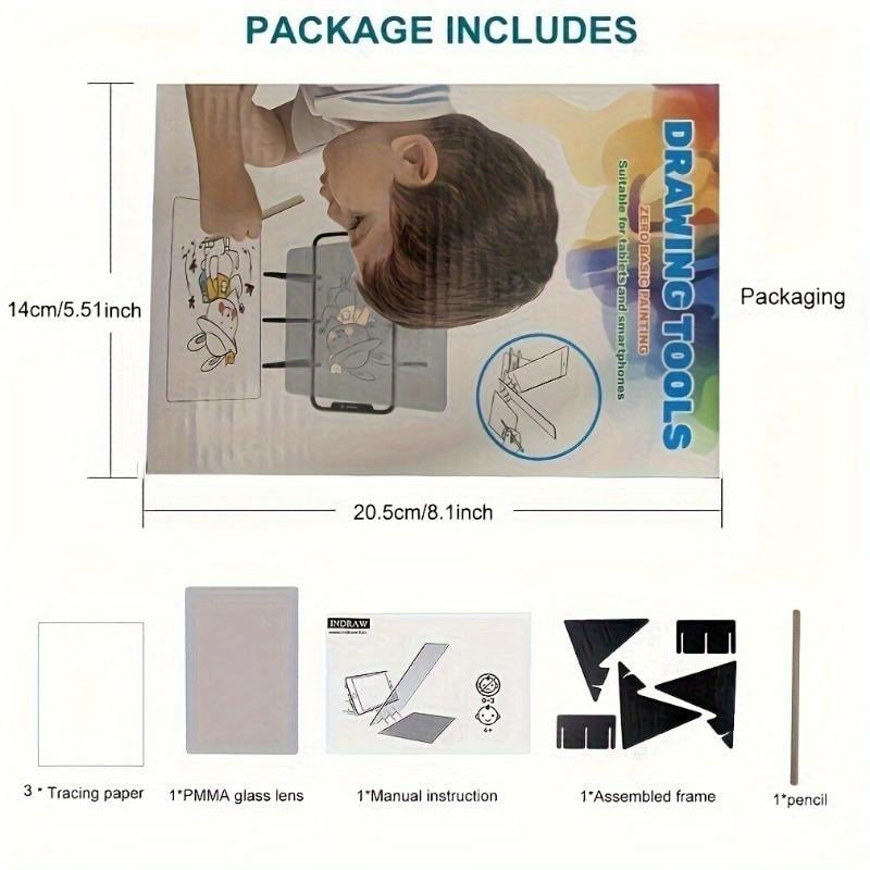 Product Introduction of Optical drawing board, portable optical wiring board, image layout, drawing projector, optical copy pad, easy to track drawing tool Art Supplies 4