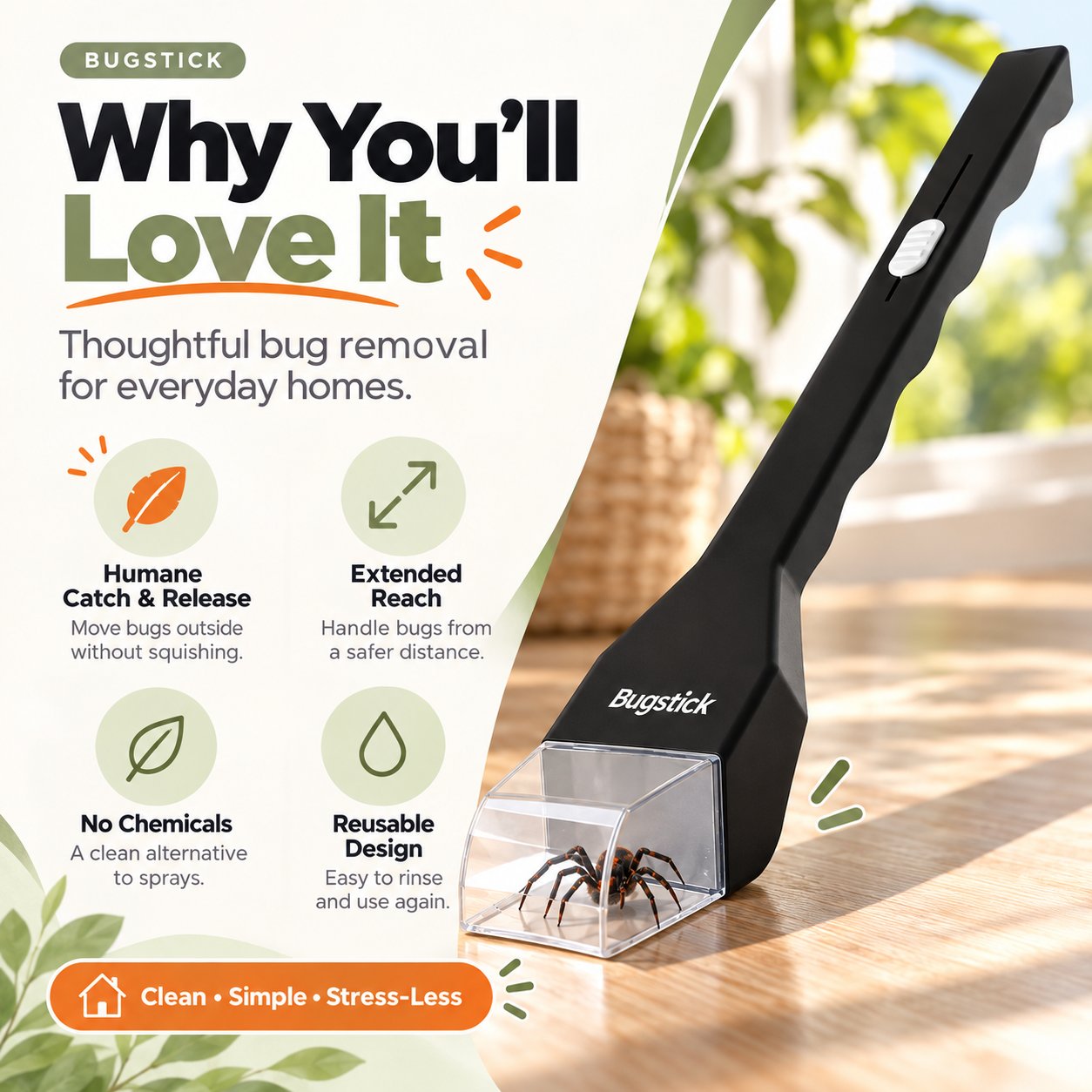 Humane bug catcher product detail