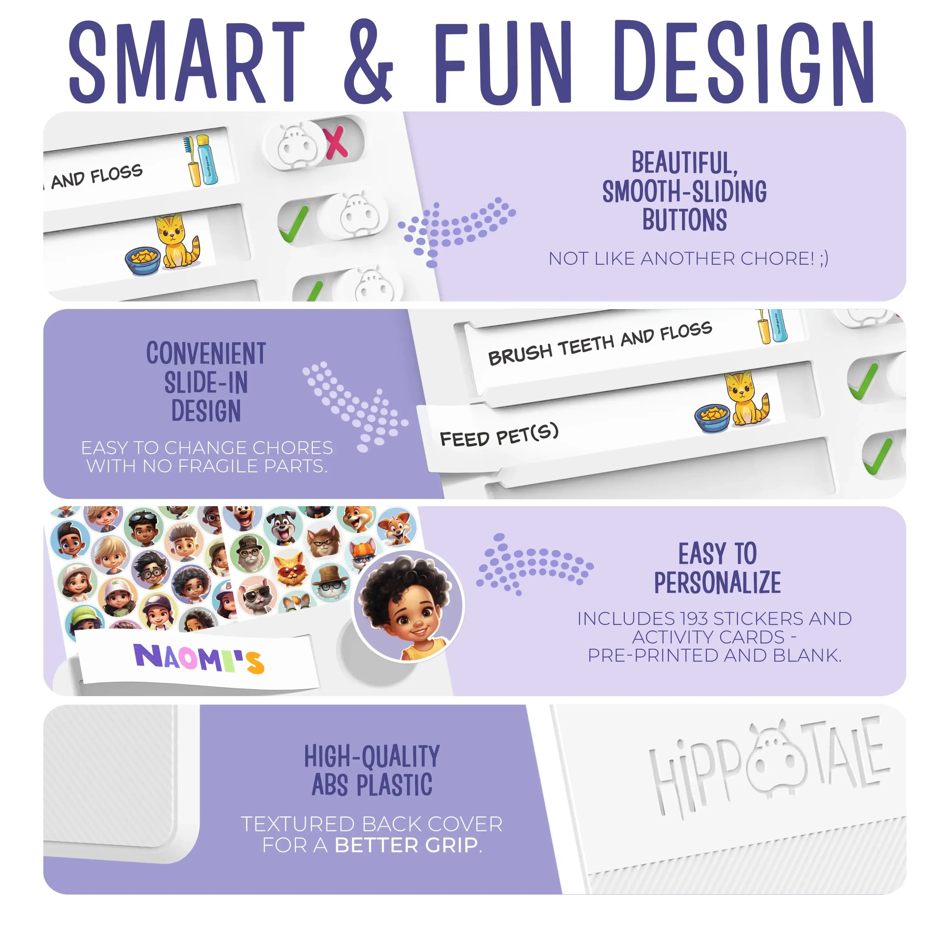 Customizable kids routine chart