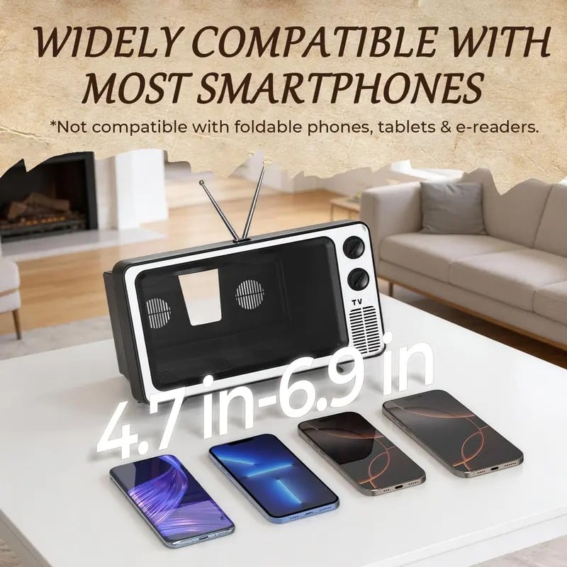 Phone screen magnifier stand detail