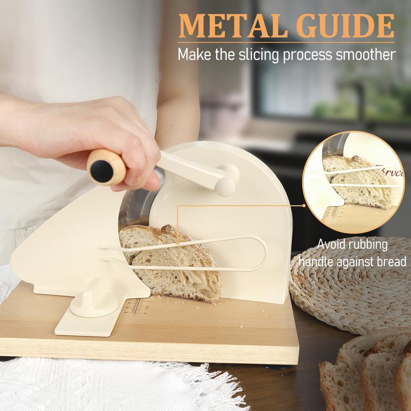 Manual adjustable bread slicer