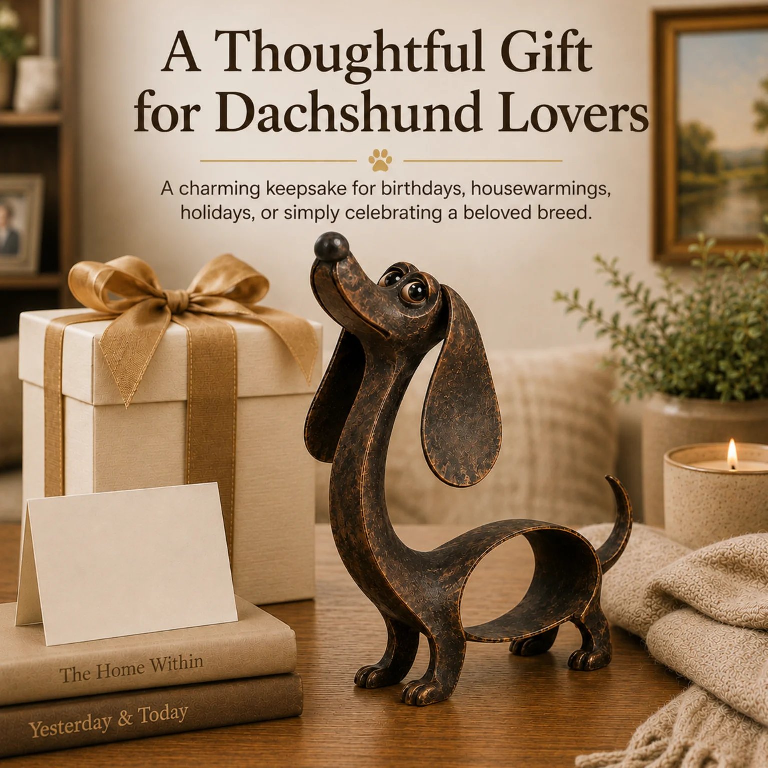 Dachshund lover gift sculpture