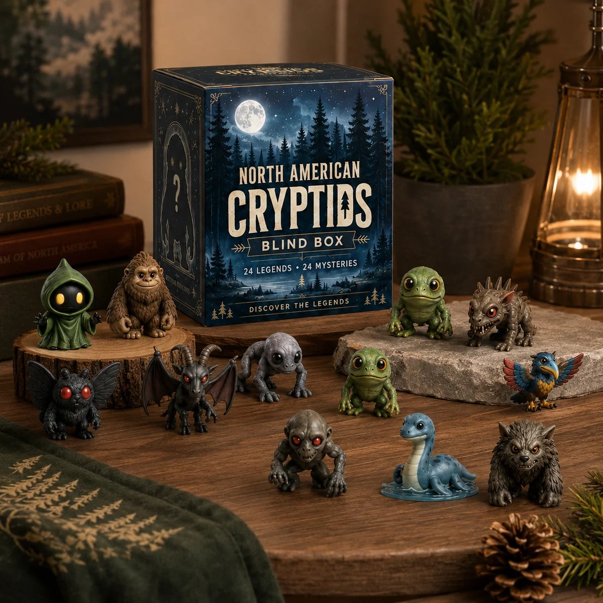 North American Cryptids collectible home display