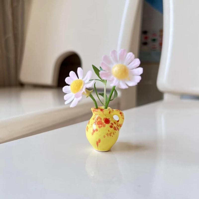 Product Introduction of Kitchen Accessories Creative Mini Ceramic Vase Design Magnet, 8 Counts/set Refrigerator Magnet, DIY Fridge Magnet for Flower, Home & Office Decoration, Valentine's Day Gift, Birthday Gifts, Refrigerator Decorations 12