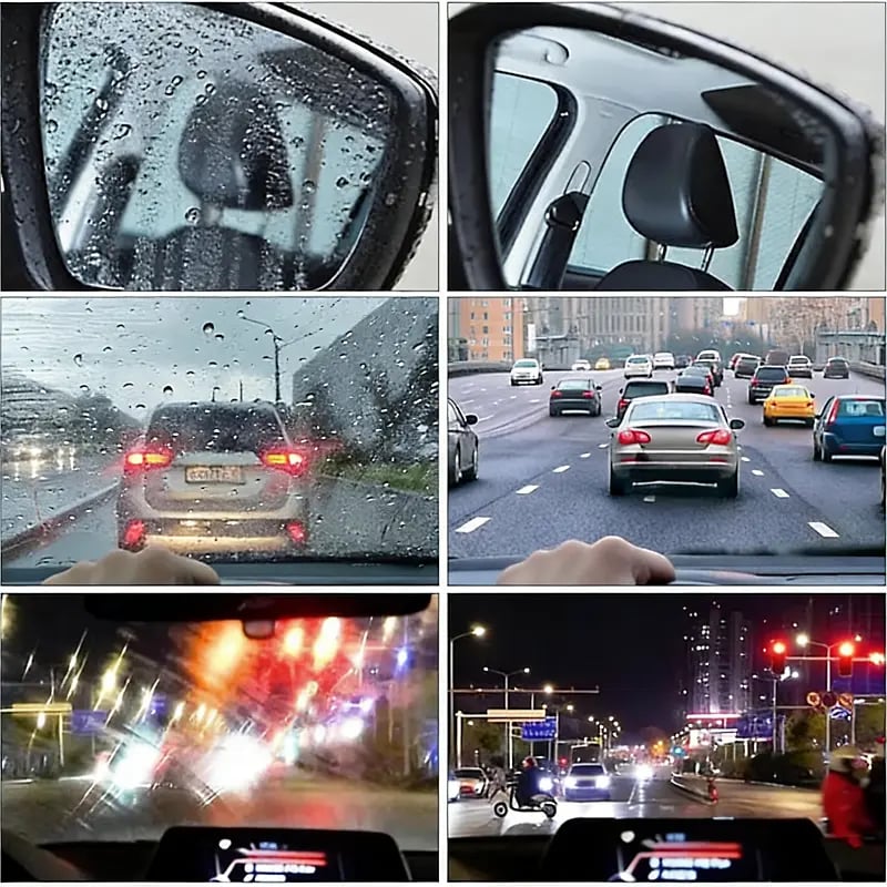 Hydrophobic automotive glass cleaner