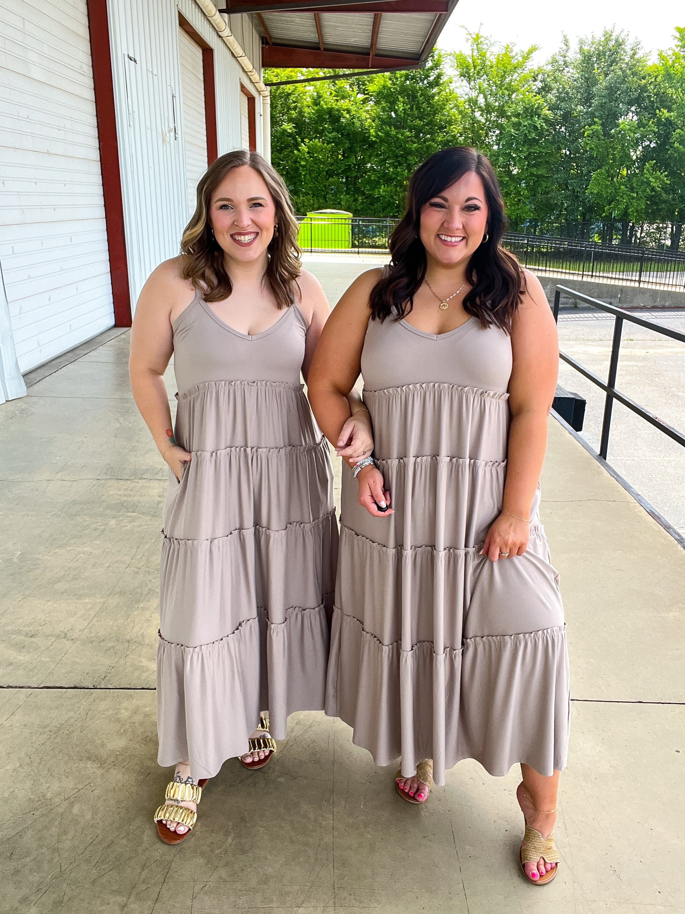 Mocha Alice Tiered Dress