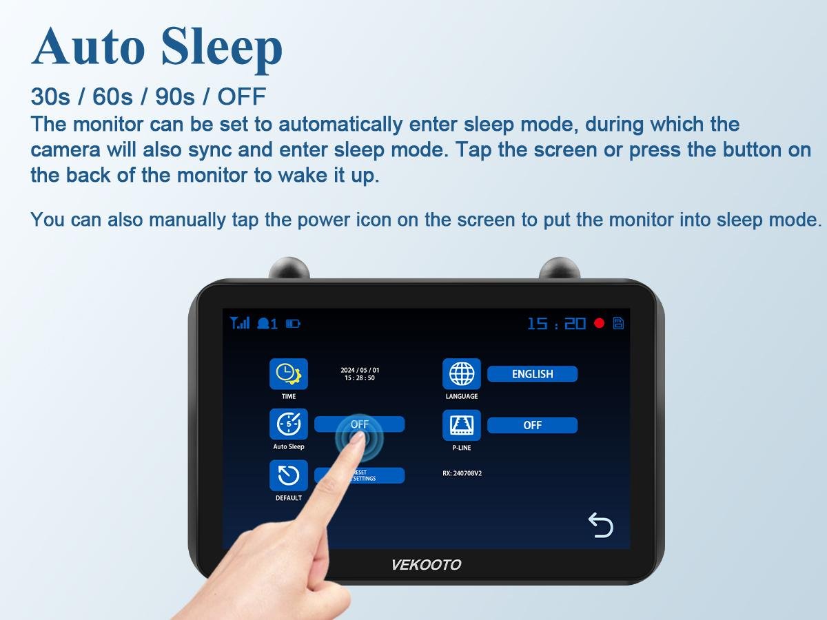 VEKOOTO VK7 Magnetic Solar Wireless Backup Camera 7'' IPS Touchscreen Monitor HD1080P No Wiring Rechargeable Camera for RV Trailer Camper Car Blind Spot Truck Automotive Backup Camera for Truck IP69 Waterproof IR Night Vision SummerVibes farmer