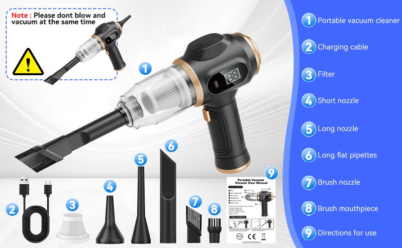Product Introduction of Belibuy Handheld Cordless Car Vacuum Cleaner, 19000PA Powerful, 6-in-1 Portable Vacuum Cleaner with Smart Display, Suitable for Car, Home, Office, Pet Portable High portable cordless 10 Product Introduction of Belibuy Handheld Cordless Car Vacuum Cleaner, 19000PA Powerful, 6-in-1 Portable Vacuum Cleaner with Smart Display, Suitable for Car, Home, Office, Pet Portable High portable cordless 10