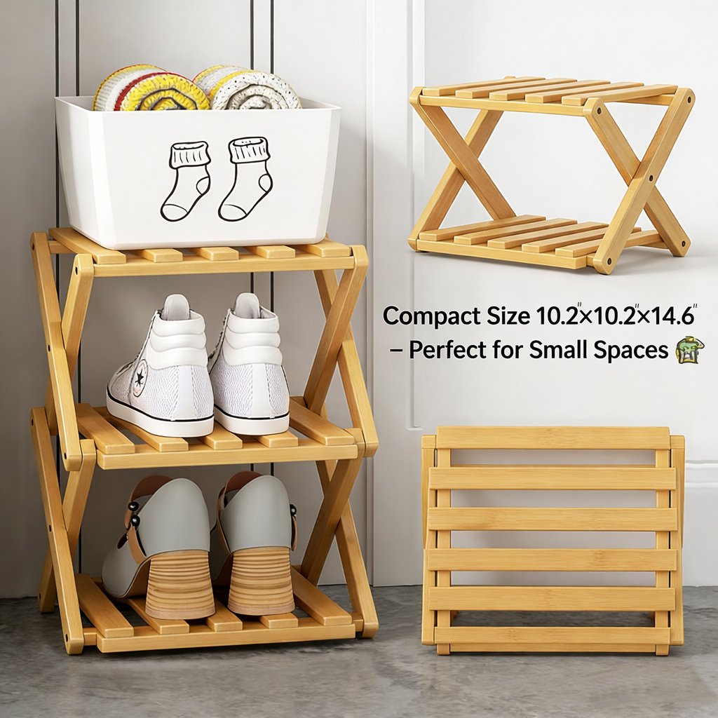👟The 9-Tier Bamboo Rack: 3-Tier, 6-Tier, and 9-Tier No-Assembly Storage Solution!