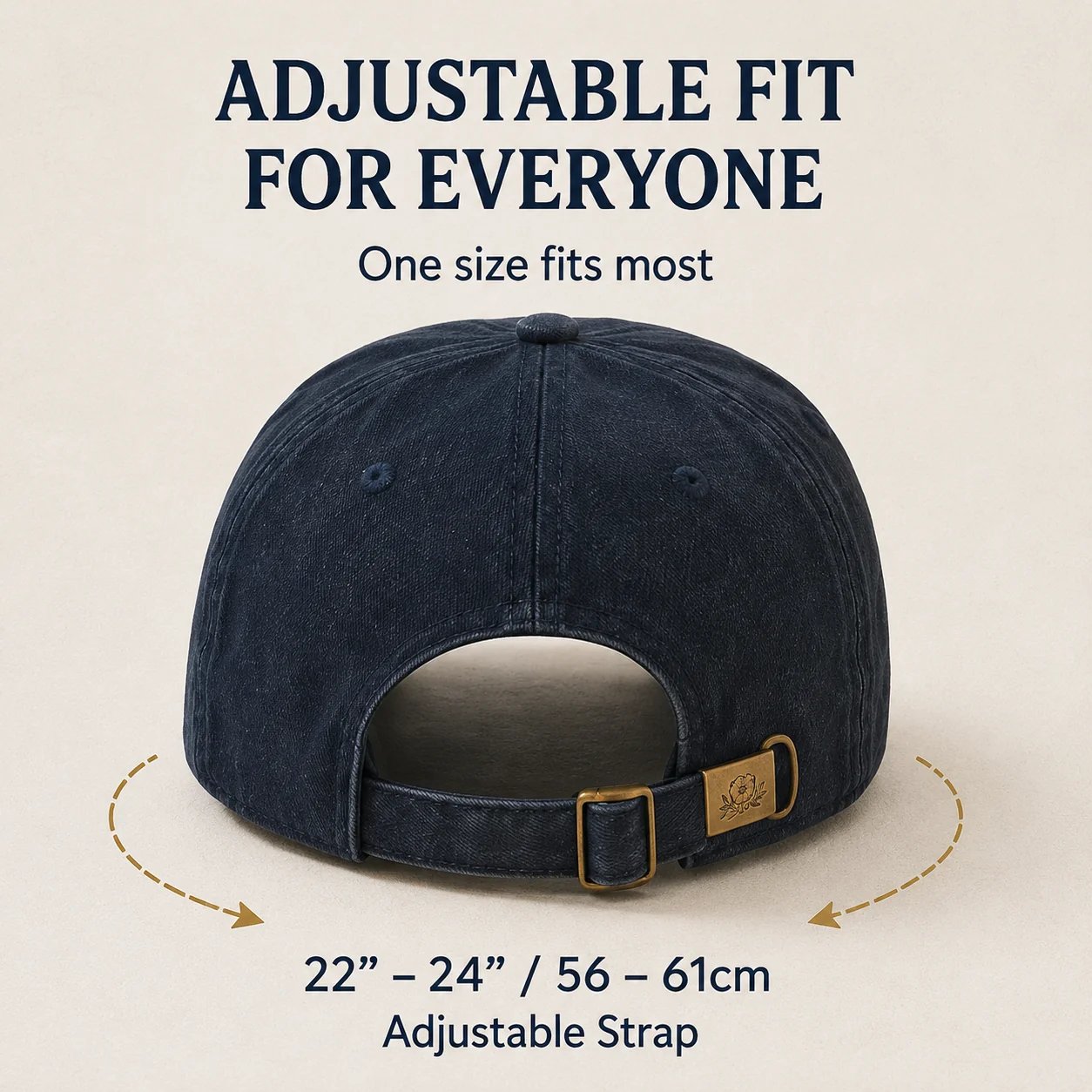 Adjustable back strap memorial cap
