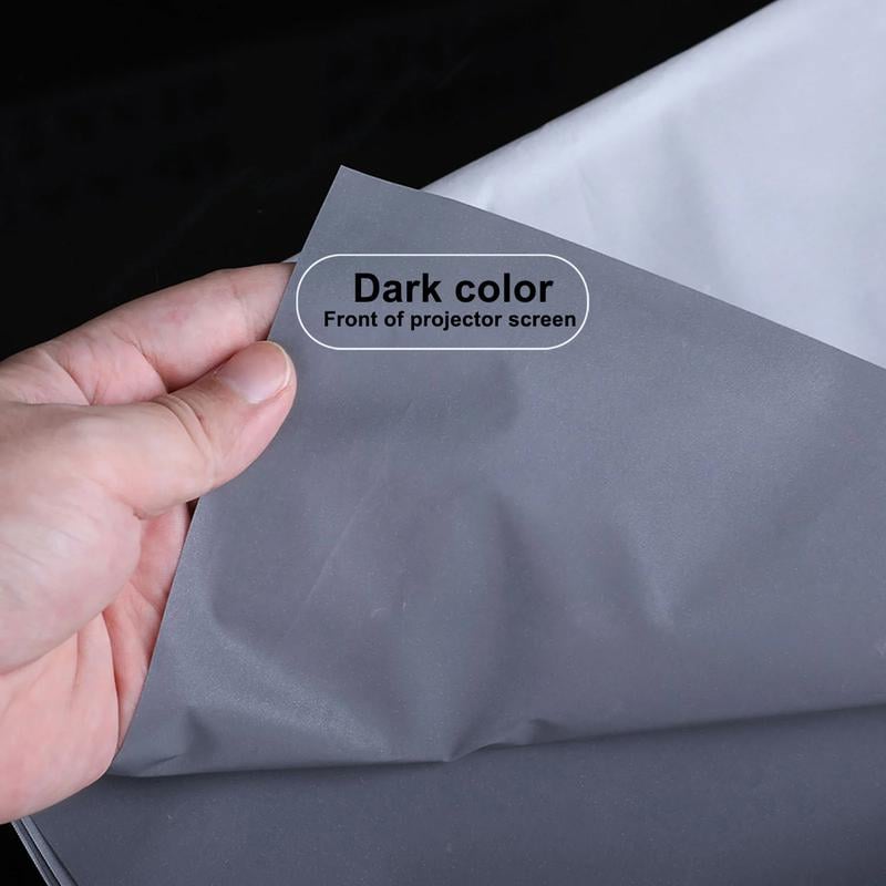 120 Inch Projector Screen, 4K Metal Lightproof Foldable Portable Movie Screen 16:9 for Home Theater Party Office Classroom Outdoor Indoor, Easy Installation with Velcro HD Projector Screen