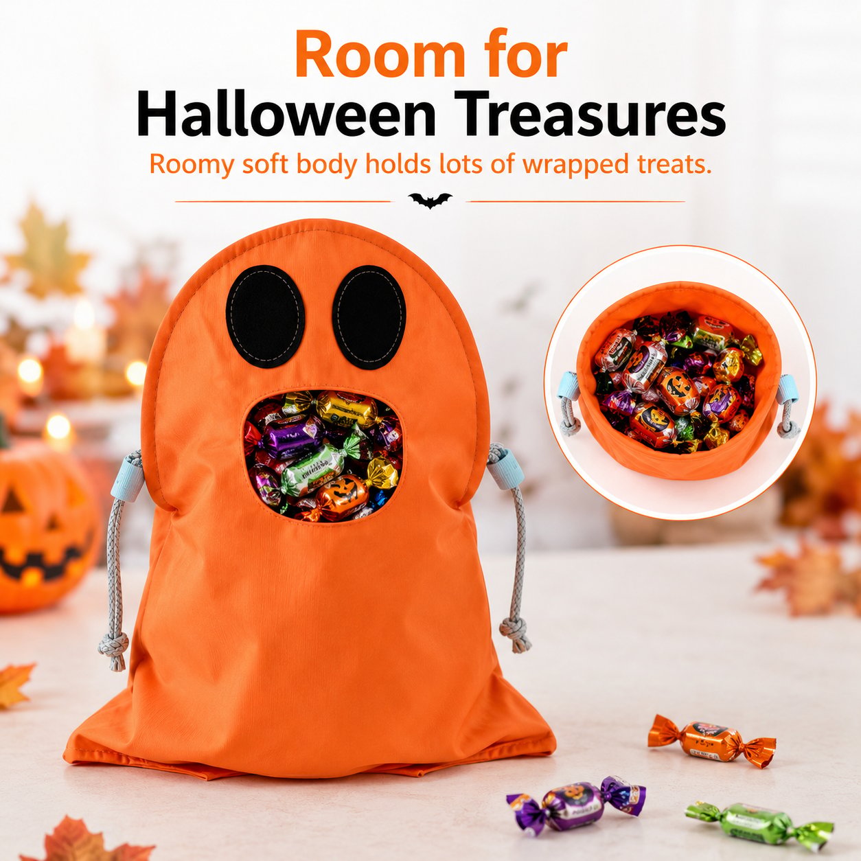 Roomy candy capacity