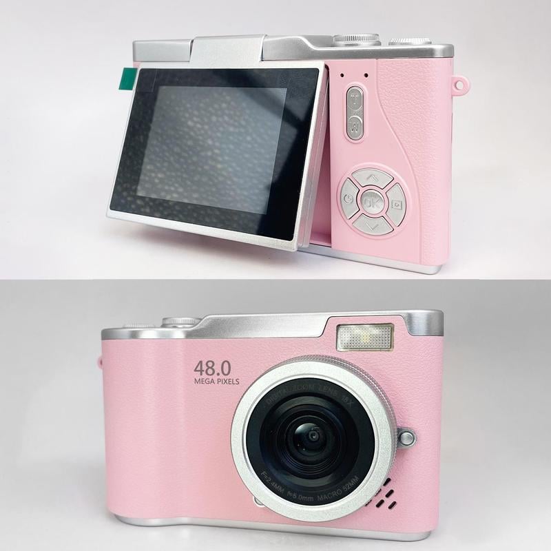 Product Introduction of 4K Foldable Screen Student Camera, 1 Count Retro CCD Card Machine, Entry-level Digital Camera, 1080P High Built-in Games & Filter Functions Camera, Mother's Day Gifts, Video 6