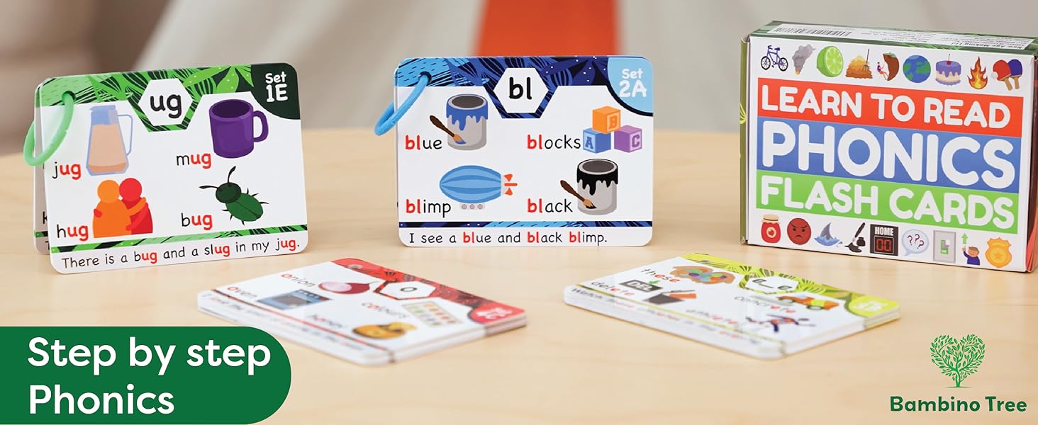 learn to read flash cards to boost phonological awareness for kids 4-8 6-8