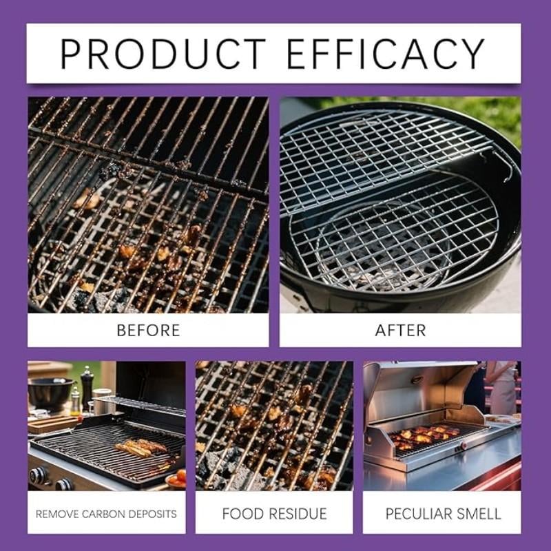 120ML BBQ Non-toxic, Heavy Duty, No Residue Grill Cleaner Degreaser Spray, All-Purpose Smoky Stain & Grease Remover, Fast-Acting Deep Cleaning Formula 120ML BBQ Non-toxic, Heavy Duty, No Residue Grill Cleaner Degreaser Spray, All-Purpose Smoky Stain & Grease Remover, Fast-Acting Deep Cleaning Formula